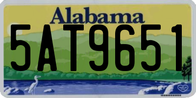 AL license plate 5AT9651
