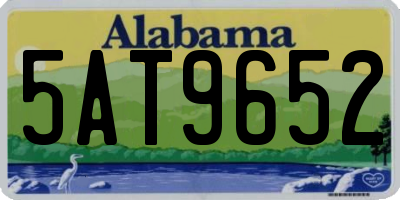 AL license plate 5AT9652