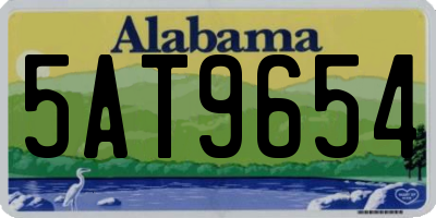 AL license plate 5AT9654