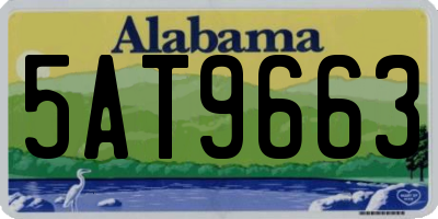 AL license plate 5AT9663