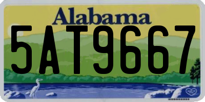 AL license plate 5AT9667