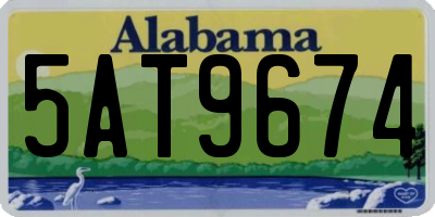 AL license plate 5AT9674