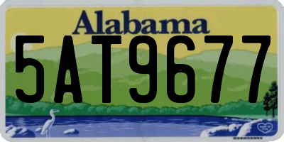 AL license plate 5AT9677