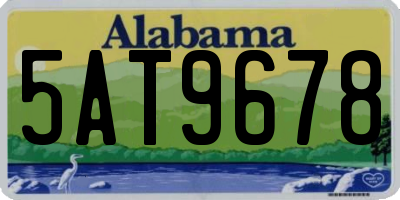 AL license plate 5AT9678