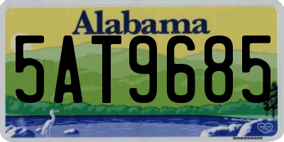 AL license plate 5AT9685