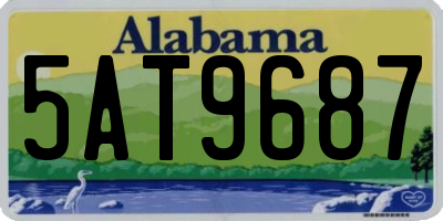 AL license plate 5AT9687
