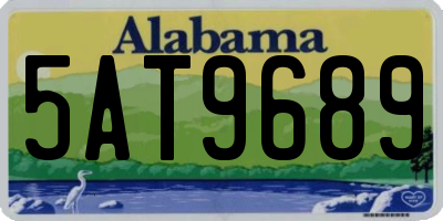 AL license plate 5AT9689