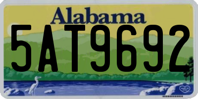 AL license plate 5AT9692