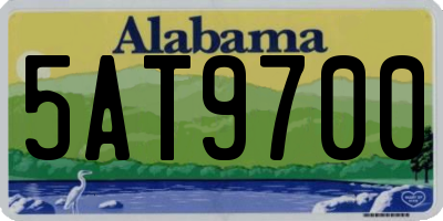 AL license plate 5AT9700
