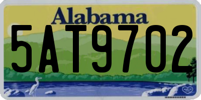 AL license plate 5AT9702