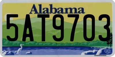 AL license plate 5AT9703