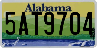 AL license plate 5AT9704