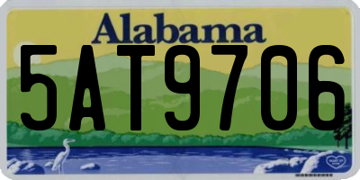AL license plate 5AT9706