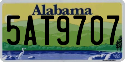 AL license plate 5AT9707