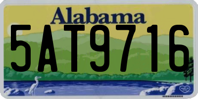AL license plate 5AT9716