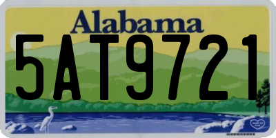 AL license plate 5AT9721