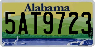 AL license plate 5AT9723