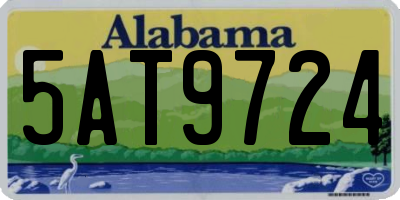 AL license plate 5AT9724