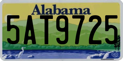 AL license plate 5AT9725