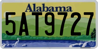 AL license plate 5AT9727