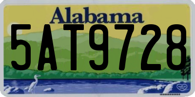 AL license plate 5AT9728