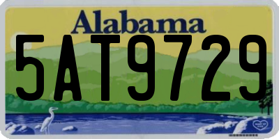 AL license plate 5AT9729