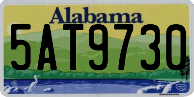 AL license plate 5AT9730
