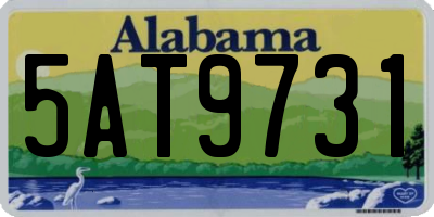 AL license plate 5AT9731