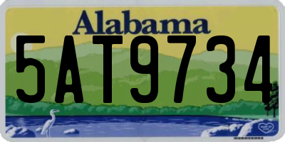 AL license plate 5AT9734