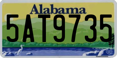 AL license plate 5AT9735