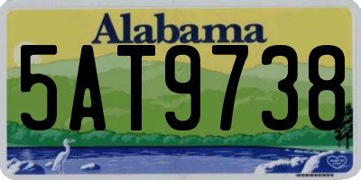 AL license plate 5AT9738