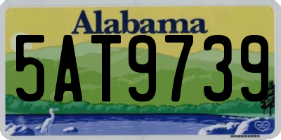AL license plate 5AT9739