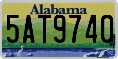 AL license plate 5AT9740