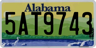 AL license plate 5AT9743
