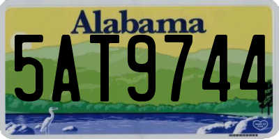 AL license plate 5AT9744