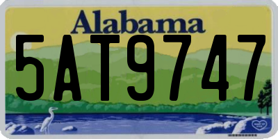 AL license plate 5AT9747