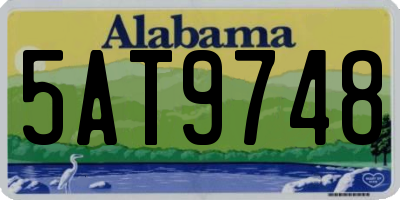 AL license plate 5AT9748
