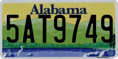 AL license plate 5AT9749