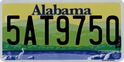 AL license plate 5AT9750