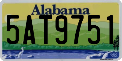 AL license plate 5AT9751