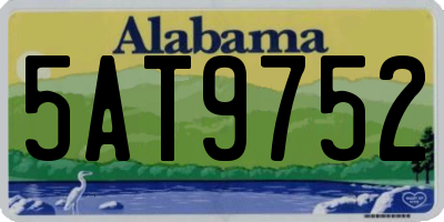AL license plate 5AT9752