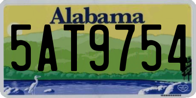 AL license plate 5AT9754