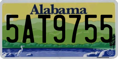 AL license plate 5AT9755