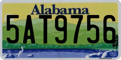 AL license plate 5AT9756