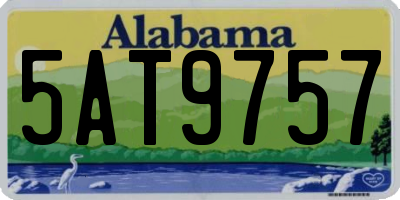 AL license plate 5AT9757