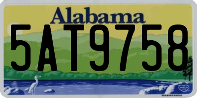 AL license plate 5AT9758