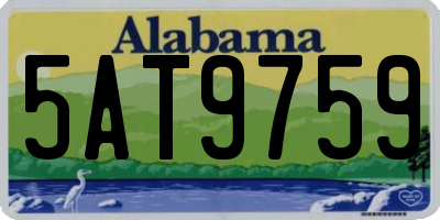 AL license plate 5AT9759