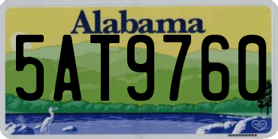 AL license plate 5AT9760