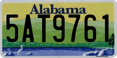 AL license plate 5AT9761