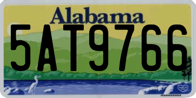 AL license plate 5AT9766